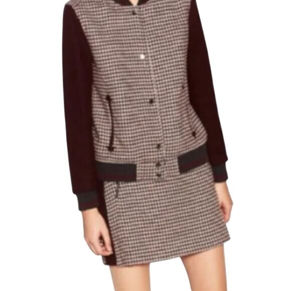Zara Houndstooth Clueless Schoolgirl Wool Mini Skirt XS - Picture 10 of 10